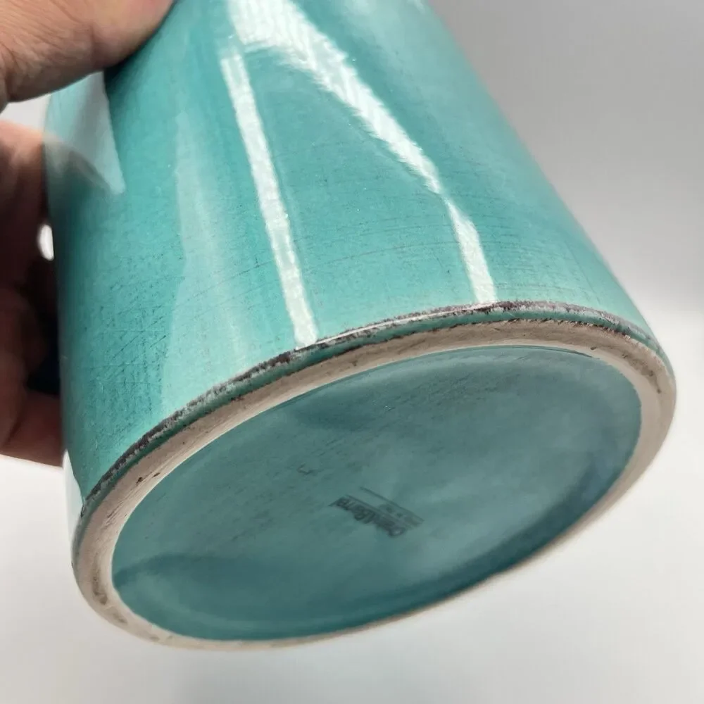 Crate And Barrel Container Blue Ceramic